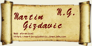 Martin Gizdavić vizit kartica